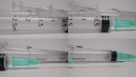 特写镜头中的注射器高清在线视频素材下载