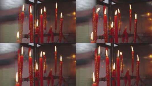 寺庙蜡烛素材高清在线视频素材下载