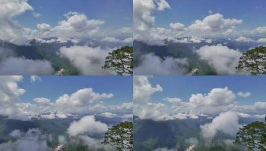 湛蓝天空流动的云彩延时摄影高清在线视频素材下载