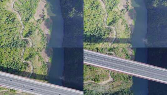 龙江大桥桥面峡谷高清在线视频素材下载