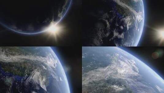 太空宇宙俯冲地球冲向地面高清在线视频素材下载