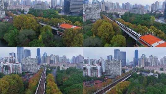 上海地铁航拍10高清在线视频素材下载