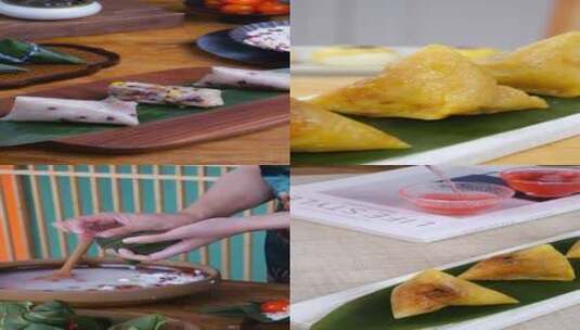 端午粽子制作高清在线视频素材下载