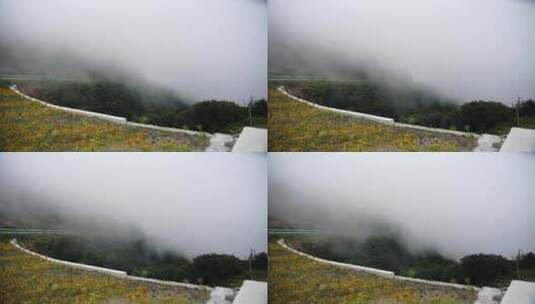 中午晴天下的壮观唯美云雾高清在线视频素材下载