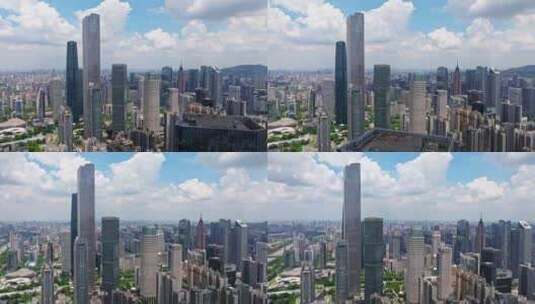 广州塔珠江新城高清航拍高清在线视频素材下载