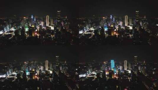 江苏南京城市宣传夜景灯光大景航拍高清在线视频素材下载
