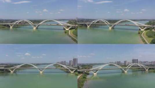 4K航拍南宁西明大桥高清在线视频素材下载