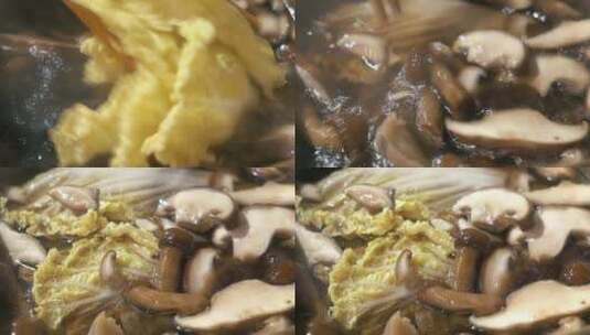 火锅煮菜高清在线视频素材下载