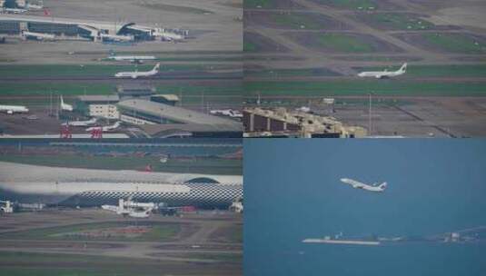 东海航空深圳机场飞机起飞机高清在线视频素材下载