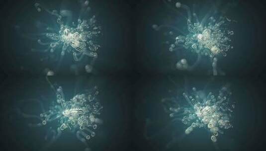 微生物细胞的活跃动画高清在线视频素材下载