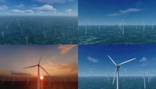 海上风电 新能源高清在线视频素材下载