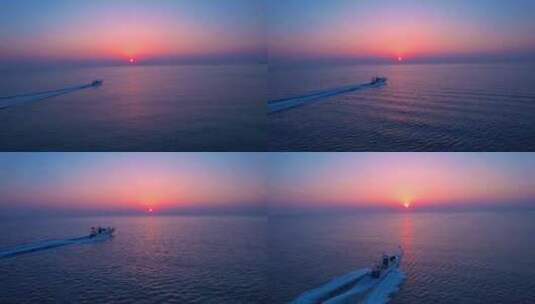 海上日出航拍高清在线视频素材下载
