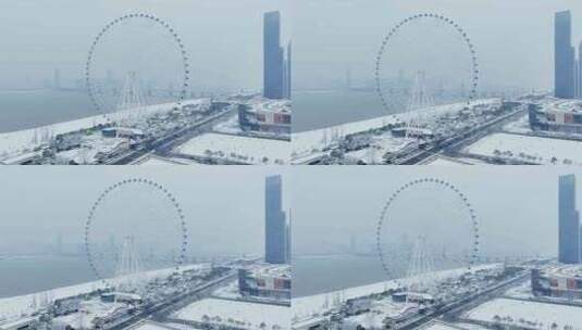 南昌摩天轮雪景26高清在线视频素材下载