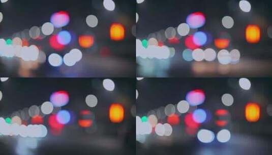 城市交通车流光斑高清在线视频素材下载