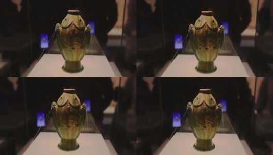唐三彩双鱼瓶，南京博物院藏高清在线视频素材下载
