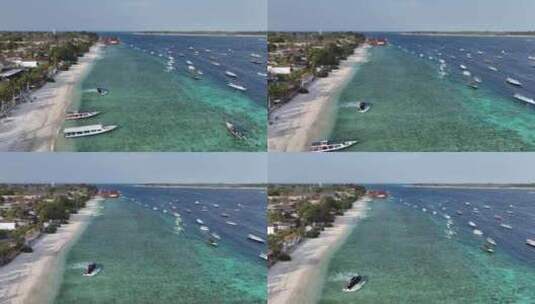 印度尼西亚龙目吉利群岛海岛自然风光航拍高清在线视频素材下载