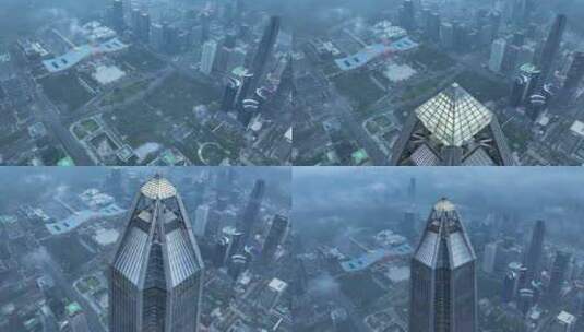 航拍深圳平安金融中心大厦高清在线视频素材下载