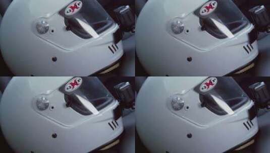 赛车摩托车头盔，比赛头盔高清在线视频素材下载