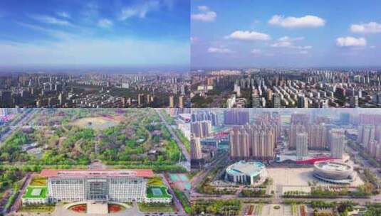 安阳城市风光地标建筑4K航拍高清在线视频素材下载