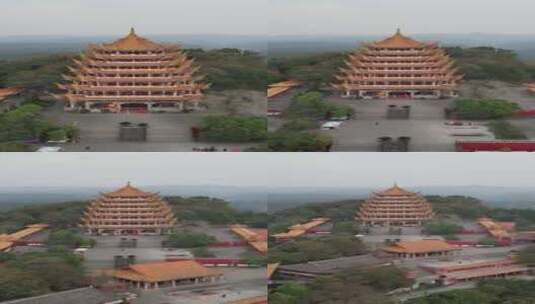 竖版航拍四川遂宁灵泉寺风景区高清在线视频素材下载