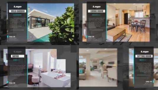 现代房地产促销家具户型图文展示宣传片AE模板高清AE视频素材下载
