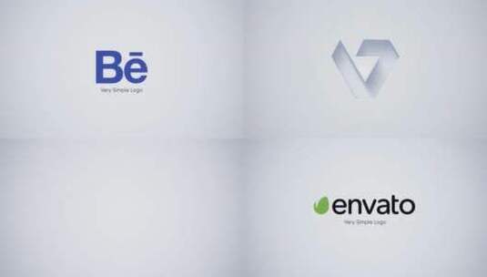 非常简单的Logo Reveal（4合1）企业宣传AE模板高清AE视频素材下载