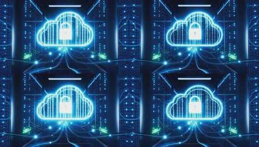 科技感云计算数据中心场景高清在线视频素材下载