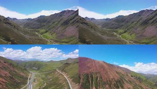 彩色山脉自然风光高清在线视频素材下载