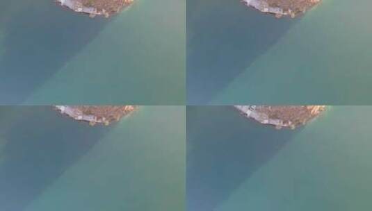 云南泸沽湖里格半岛平移俯拍高清在线视频素材下载