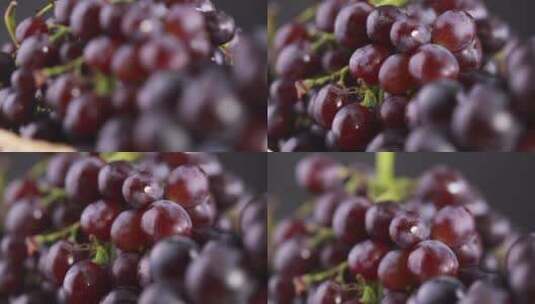 葡萄紫色无籽葡萄高清在线视频素材下载