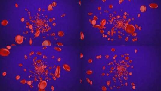 血液流动模拟动画高清在线视频素材下载