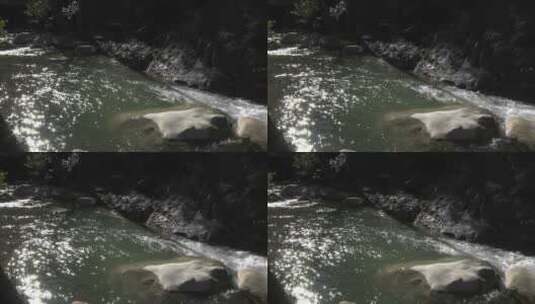 波光粼粼的河流美景高清在线视频素材下载