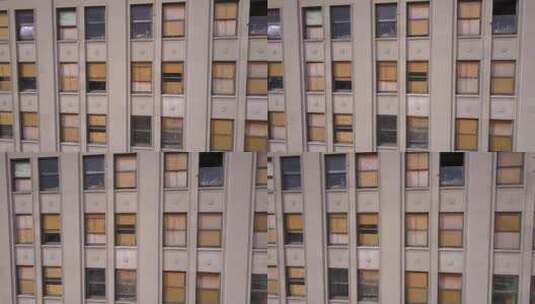 高楼窗户特写镜头高清在线视频素材下载