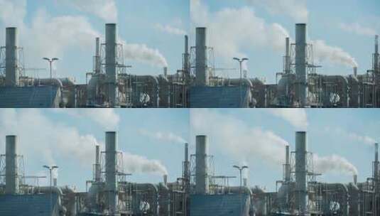 发电厂排放的烟雾 高清在线视频素材下载