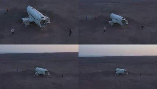 坠毁的飞机高清在线视频素材下载