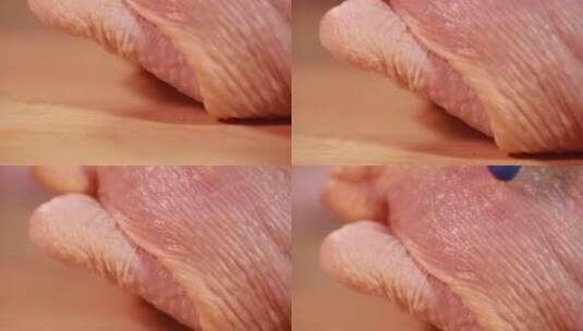 解剖肉鸡身上不能吃的位置高清在线视频素材下载