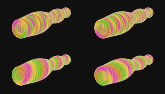 3D抽象旋转动态图形效果视频高清在线视频素材下载