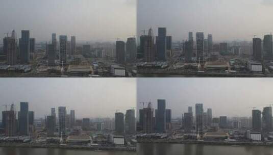 阴霾天气的广州景观高清在线视频素材下载