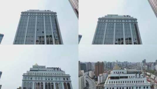 江苏路中国工商银行大厦高清在线视频素材下载