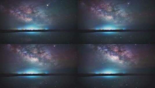 青海翡翠湖星空银河延时高清在线视频素材下载