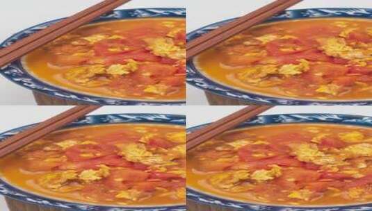 家常菜品西红柿炒蛋4k美食高清在线视频素材下载