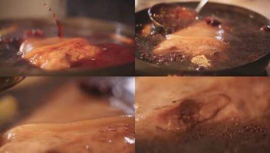【镜头合集】加调料配制炖肉卤肉料汁高清在线视频素材下载