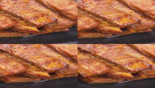 牛肉条美食4k竖版滑轨平移高清在线视频素材下载