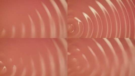 粉红色水中的涟漪_近距离高清在线视频素材下载