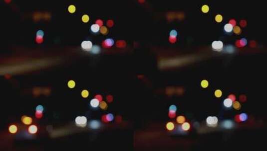 城市都市街道唯美车流光斑高清在线视频素材下载