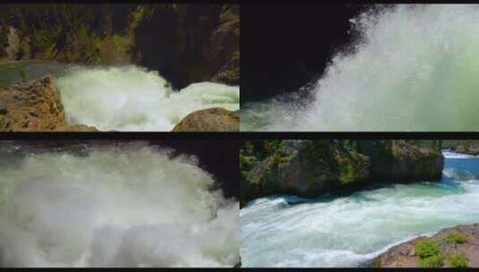 河流河水山涧水流水花瀑布高清在线视频素材下载