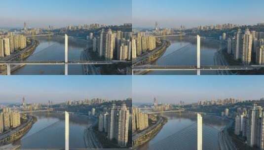 重庆石门大桥航拍视频高清在线视频素材下载