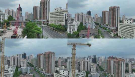 上海浦西虹口区航拍空镜高清在线视频素材下载