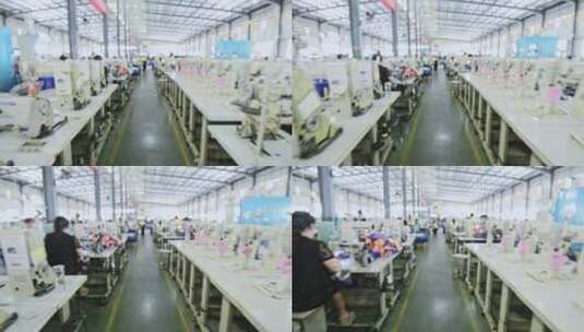 运动鞋厂工厂场景高清在线视频素材下载