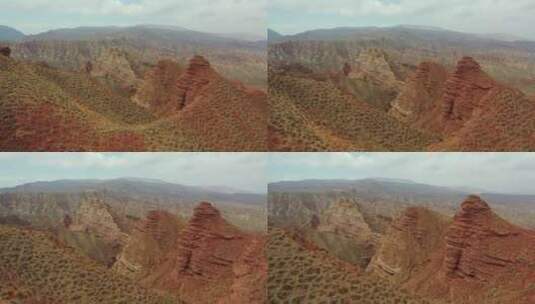 甘肃张掖平山湖大峡谷自然风光航拍高清在线视频素材下载